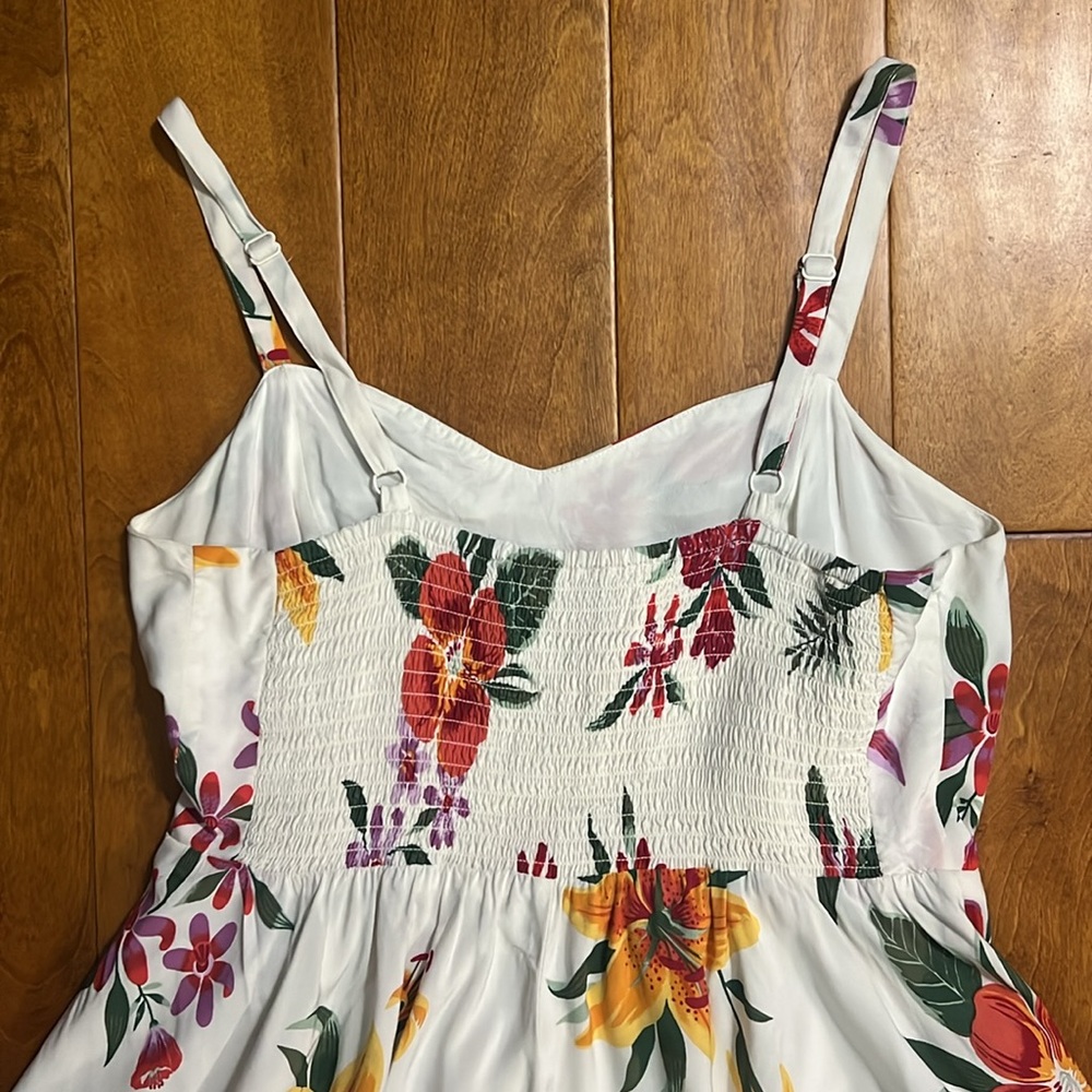 Old Navy Off White Floral Mini Sundress Size M Cottage-core Fairy Boho Country - Picture 12 of 15